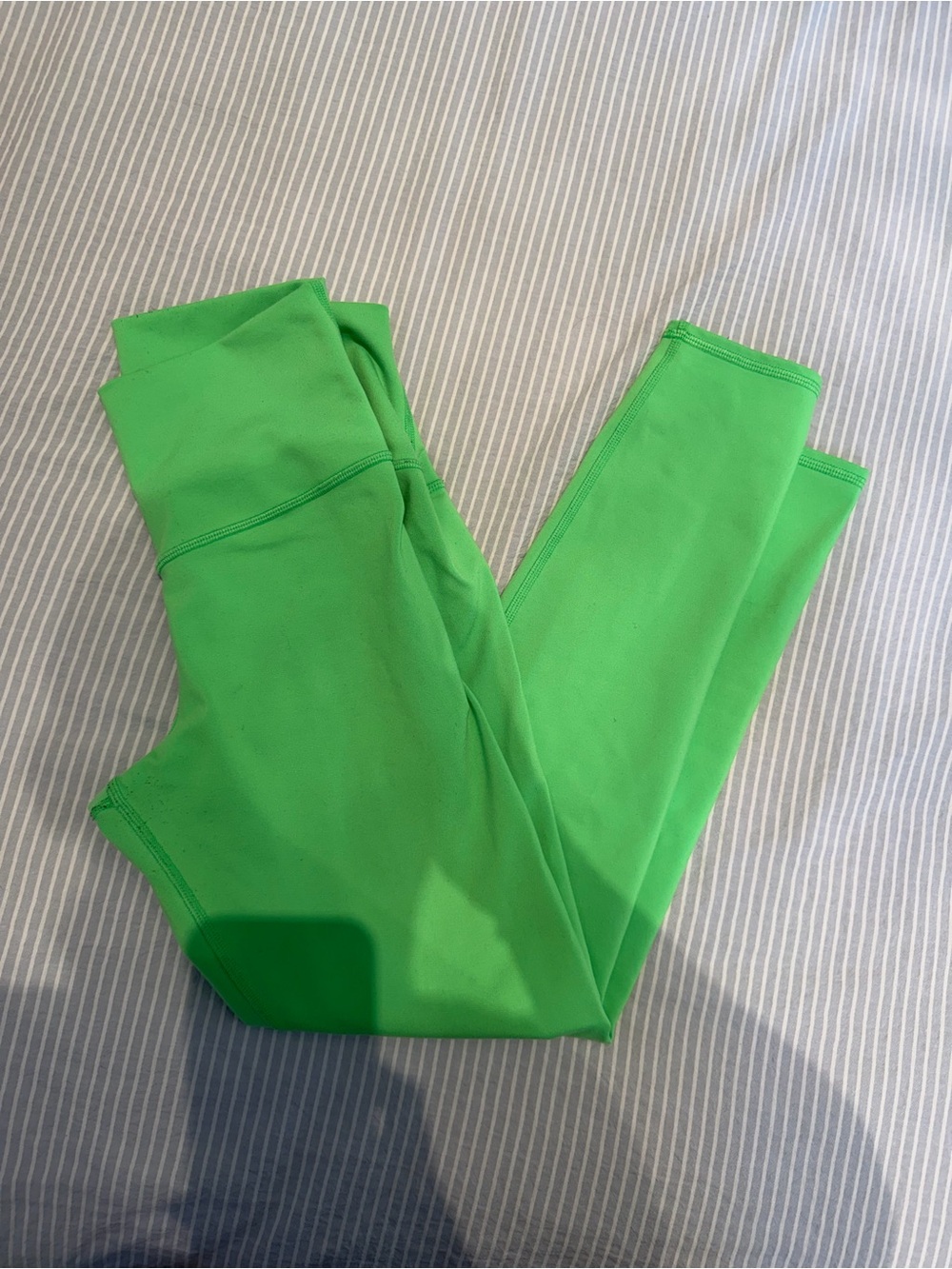 Alo Neon Green High-Waist Leggings
